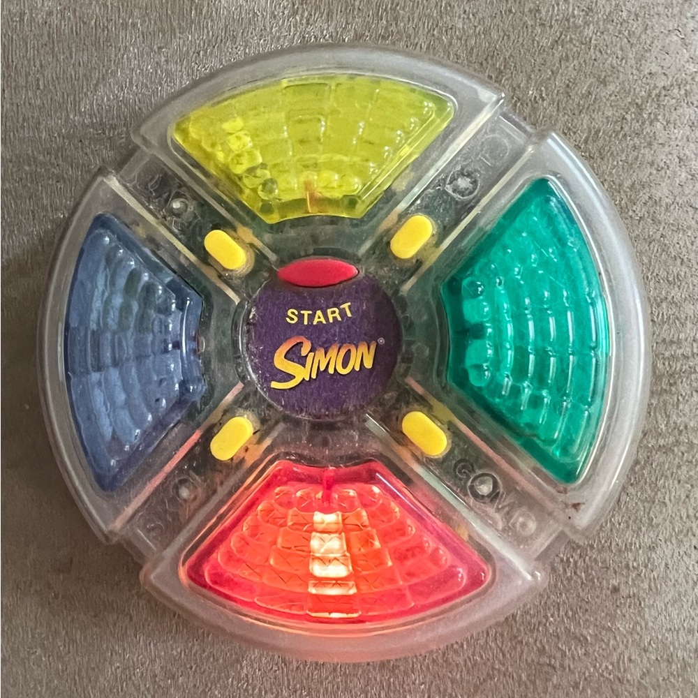 Simon Clear Mini Electronic Handheld Interactive Memory Game
